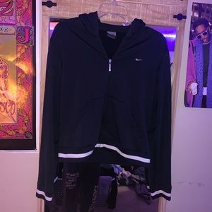 womens navy nike athletic jacket